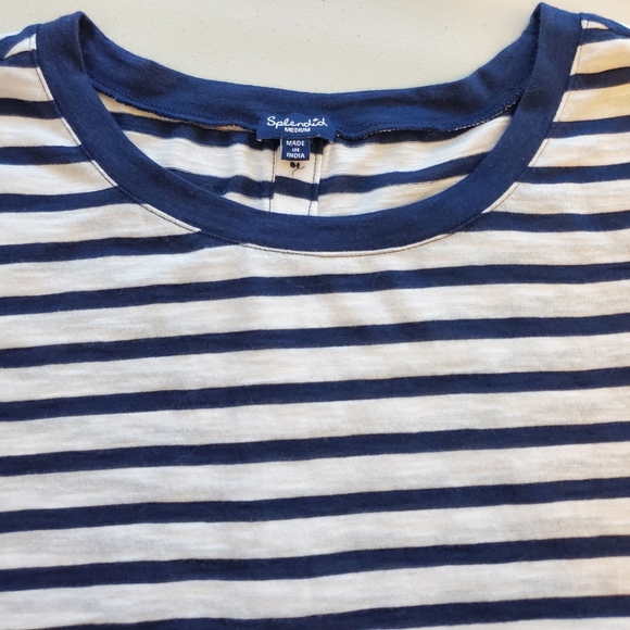 Anthropologie Splendid Striped Navy & White Tee - Picture 8 of 11